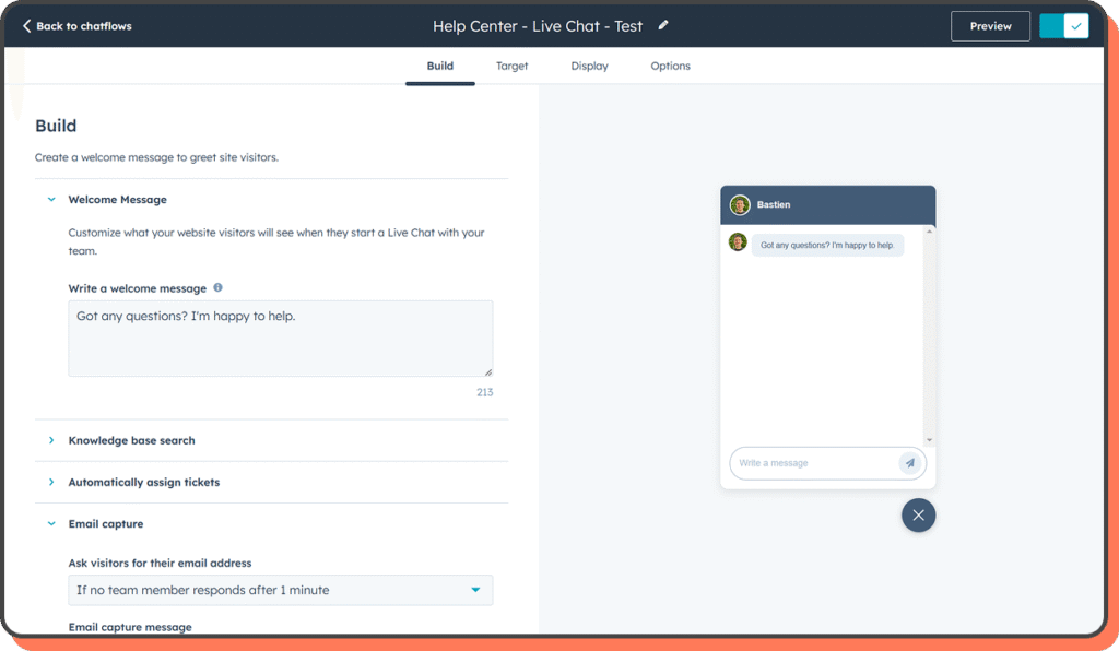 Engage with Prospects in Real Time via Live Chat and Bots