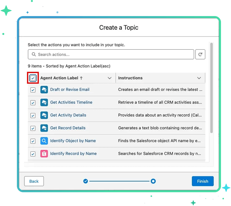 Topics and Actions: Configuring Agents