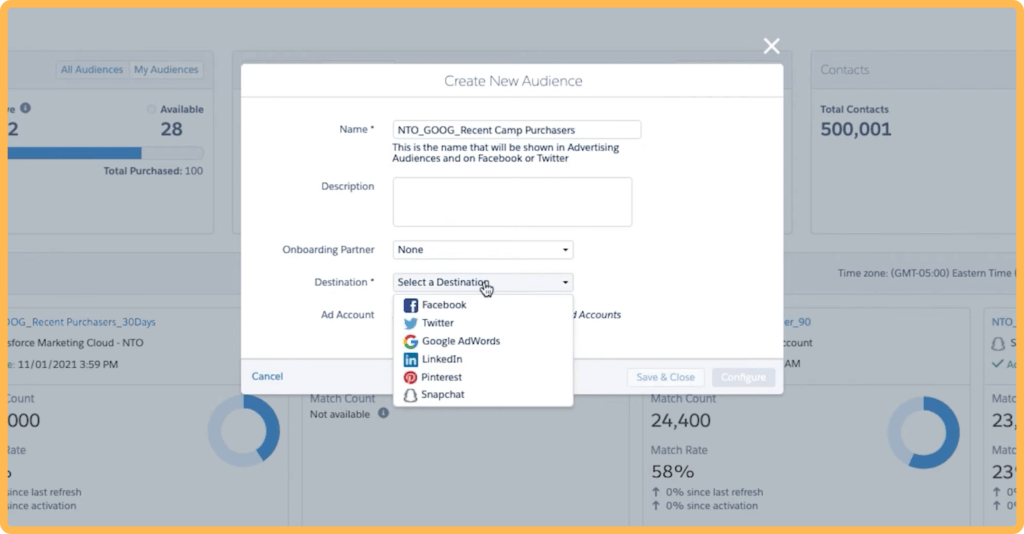 Marketing Cloud Advertising : intégration entre les canaux