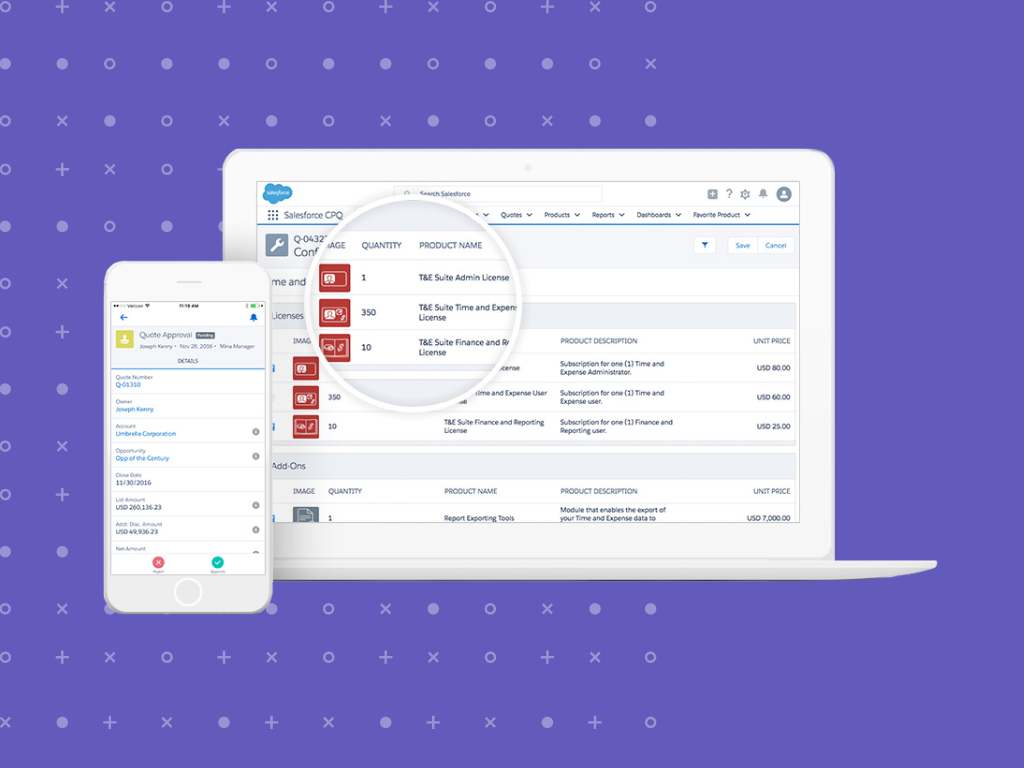 Amélioration des ventes avec Salesforce CPQ sur un ordinateur portable