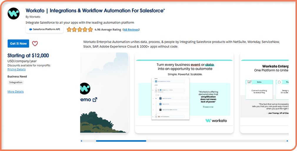 Salesforce-sovellukset integraatioihin ja työnkulkujen automatisointiin