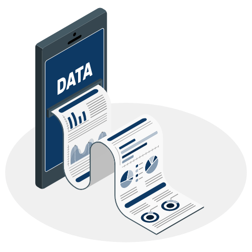 Data on mobile phone displaying Salesforce ZoomInfo Integration. Real-time sync ensures data consistency between platforms.