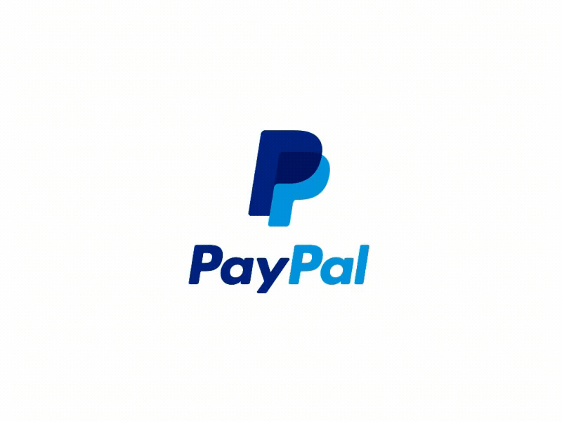 Logo PayPal en lettres bleues et blanches, représentant la célèbre plateforme de paiement en ligne.