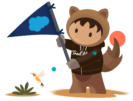 Salesforce Astro shows flag of Salesforce, representing great new features of the Spring updates.