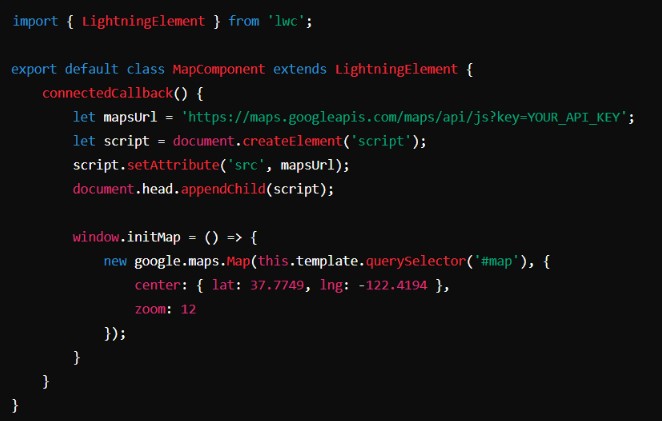 Map Integration in Salesforce