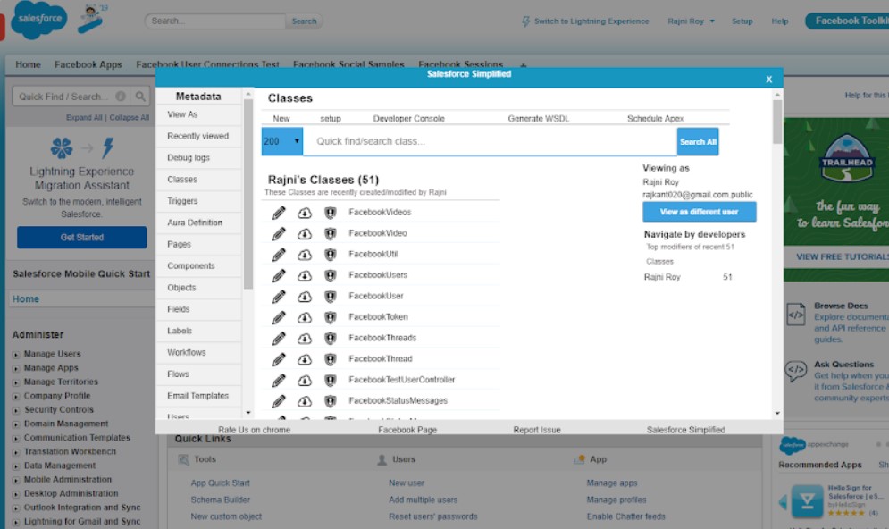 Esityksemme Salesforcen Chrome-laajennuksista