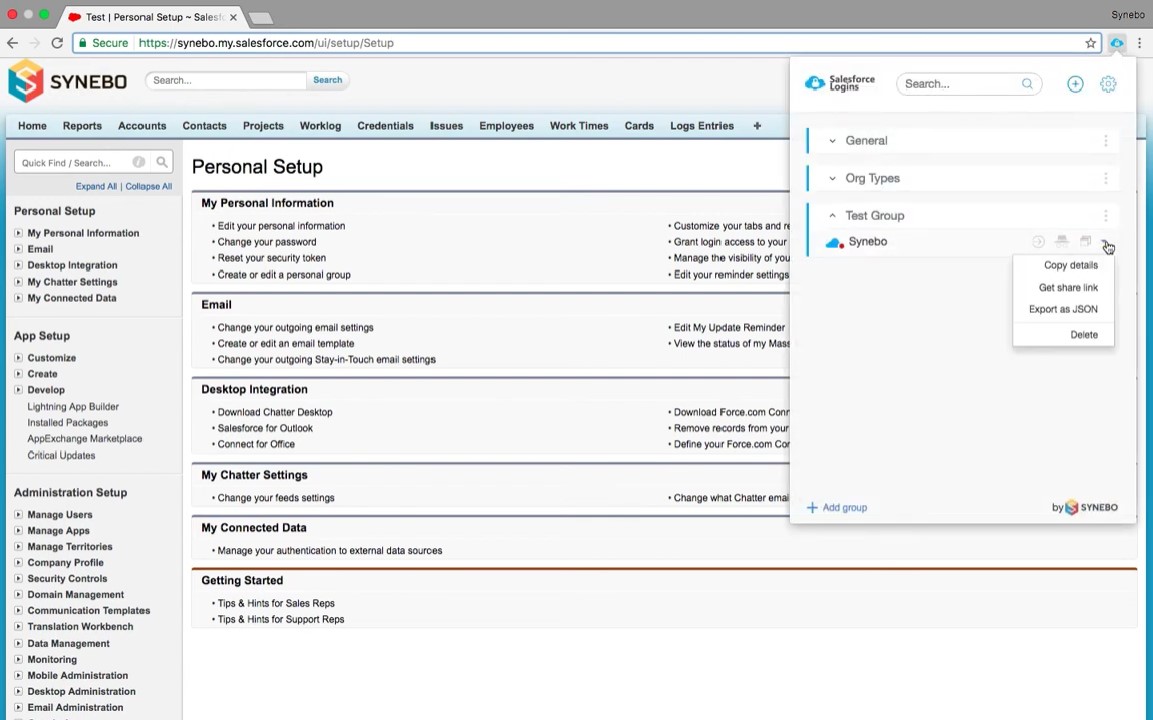 Salesforce Logins by Synebo