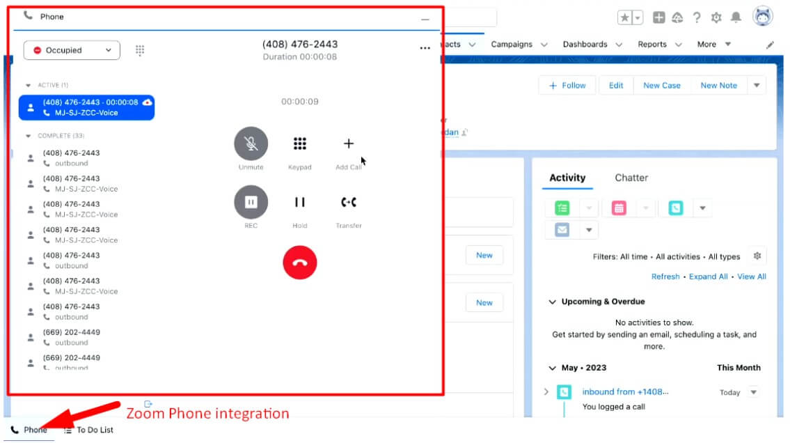 Lässt sich Zoom Phone mit Salesforce integrieren?