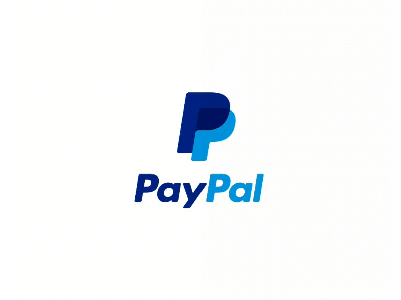 PayPal logo with blue and white letters, representing the well-known online payment platform.