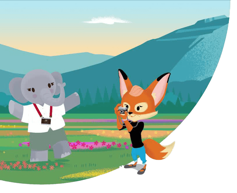 Image shows two animals, representing no code needed with Salesforce Prompt Builder.
