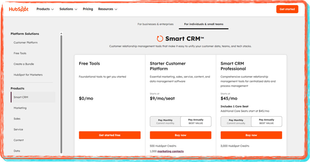 HubSpot crm price