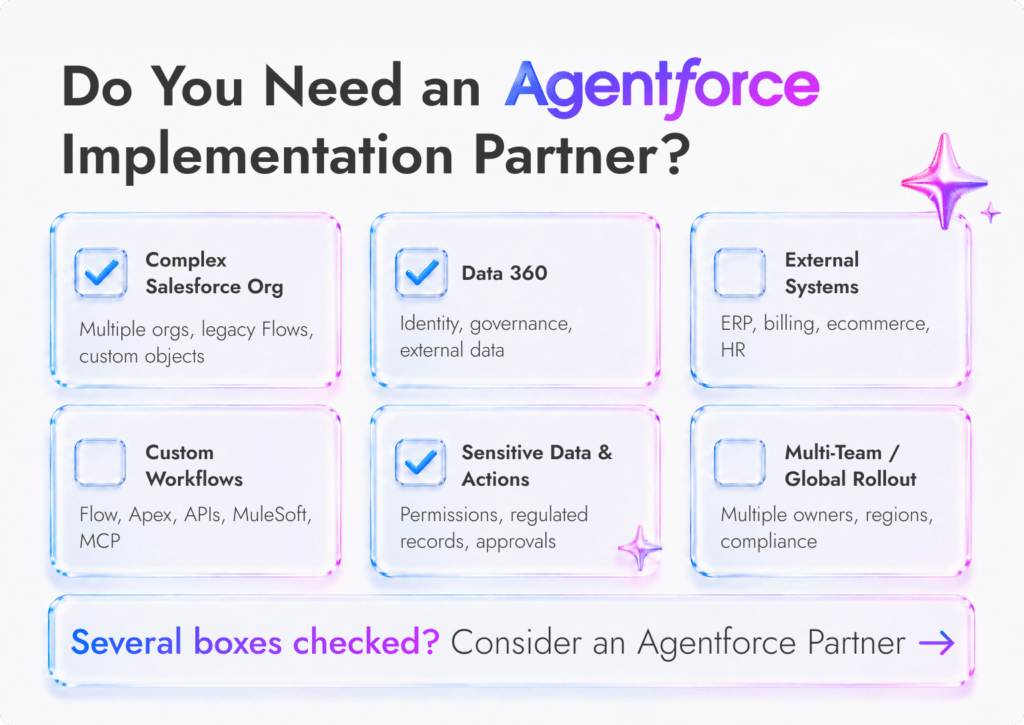 When Do You Need an Agentforce Implementation Partner?